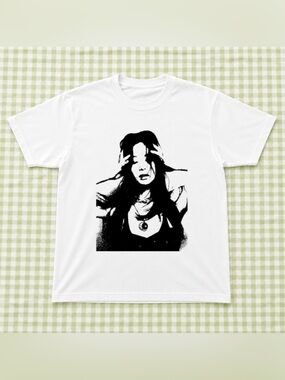 White Jennie Blackpink Graphic Band Tee - 90s Style Gift For Fan